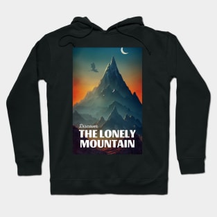 Discover The Lonely Mountain - Travel Poster - Fantasy Funny Hoodie